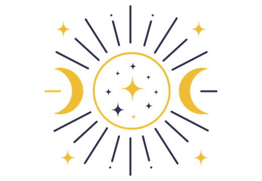 illustration en vecteur de soleil et lunes